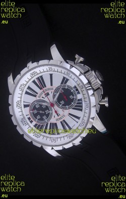 Roger Dubius Excalibur Chronoexcel Swiss Watch in White Dial