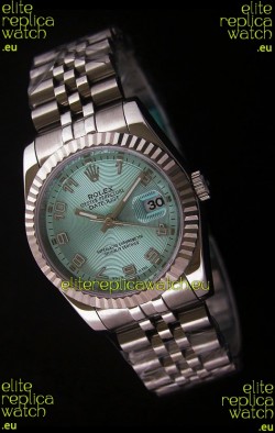 Rolex Datejust Mens Japanese Replica Watch in Light Blue Dial