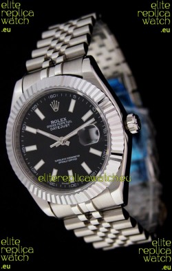 Rolex DateJust Japanese Replica Watch in Black Dial