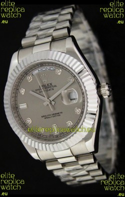 Rolex Oyster Perpetual Day Date Japanese Replica Watch in Grey Dial