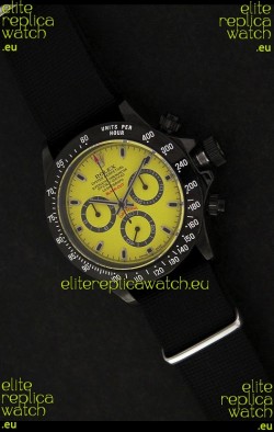 Rolex Daytona Oyster Perpetual Swiss Replica PVD Watch in Yellow Dial