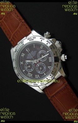 Rolex Daytona Japanese Replica Steel Watch in Grey Dial