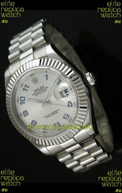 Rolex Replica Datejust Mens Japanese Watch in Arabic Numerals Dial - 41MM