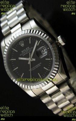 Rolex Replica Datejust Mens Japanese Watch in Black Dial - 41MM
