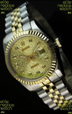 Rolex Replica Datejust Mens Japanese Watch in Gold Dial - 41MM