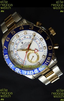 Rolex Replica Yachtmaster II Swiss Watch Two Tone Yellow Gold - 1:1 Mirror Replica Watch
