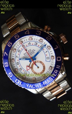 Rolex Replica Yachtmaster II Swiss Watch Two Tone Rose Gold - 1:1 Mirror Replica Watch