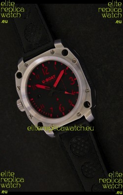 U-Boat Thousands of Feet Steel Watch in Black Dial