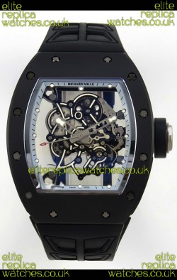 Richard Mille RM055 FREE SPRUNG MVMNT Black Ceramic Grey Inner Bezel Super Clone Watch 