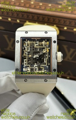 Richard Mille 16-02 Titanium Extra-Flat White Rubber Super Clone Watch 