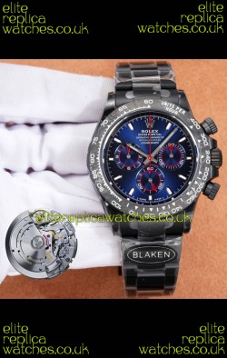 Rolex Daytona Blaken 4131 Movement Blue Dial Super Clone Watch 