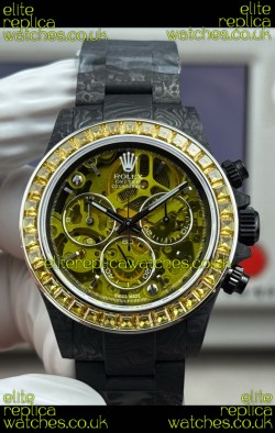 Rolex Daytona Yellow "Artisans De Genève - Poetry of Lights" Carbon Casing Super Clone Watch 