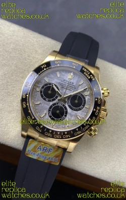Rolex Daytona 126518 Yellow Gold Meteorite Dial FREE SPRUNG MVMNT Super Clone Watch 
