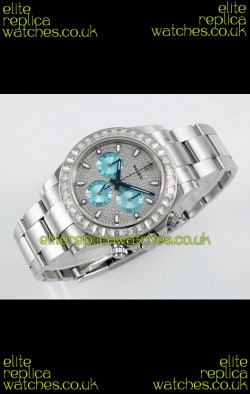 Rolex Daytona 116519 Stainless Steel Diamonds Dial Super Clone Watch 