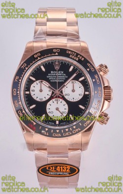 Rolex Daytona 126525 Le Mans Rose Gold FREE SPRUNG MVMT Super Clone Watch 