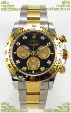 Rolex Daytona 126503 Two Tone Black Dial FREE SPRUNG MVMT Super Clone Watch 