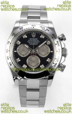 Rolex Daytona 126509 Black Dial Diamonds Markers FREE SPRUNG MVMT Super Clone Watch 