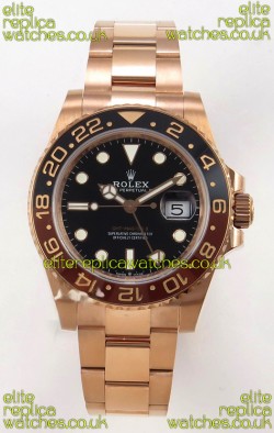 GMT Masters 126715CHNR Rose Gold Cal.3285 FREE SPRUNG MVMNT Super Clone 