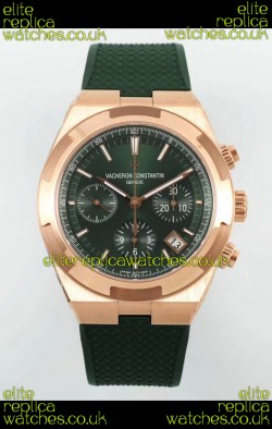 Vacheron Constantin Overseas Chronograph Rose Gold Green Dial Super Clone Watch 