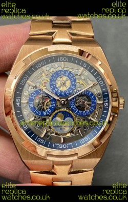 Vacheron Constantin Overseas Perpetual Calendar Rose Gold Swiss Replica Watch 