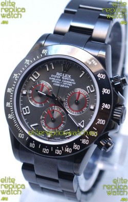 Rolex Cosmograph Project X Editions Black Out Daytona Swiss Replica Watch in Grey Dial