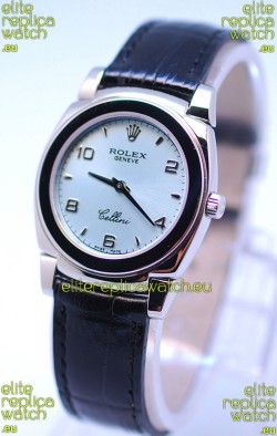 Rolex Cellini Cestello Ladies Swiss Replica Watch in Silver Dial