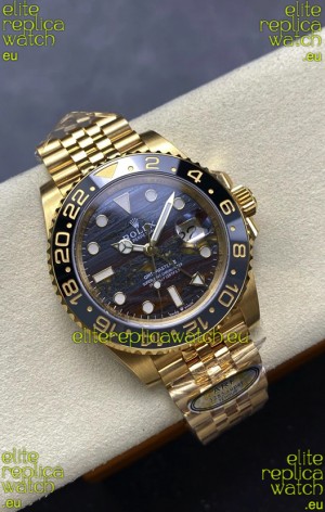 Rolex GMT Masters II Super Clone 126718GRNR Yellow Gold Tiger Iron Dial Swiss Replica Watch