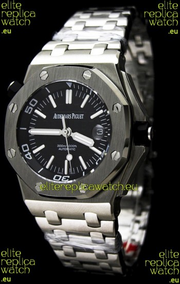 Audemars Piguet Royal Oak Scuba Swiss Watch in Black Dial