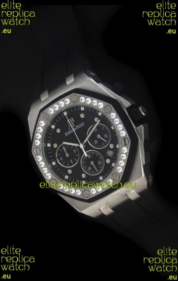 Audemars Piguet Royal Oak Offshore Lady Alinghi Swiss Watch in Black Dial