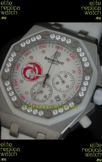 Audemars Piguet Royal Oak Offshore Lady Alinghi Swiss Watch in White Dial
