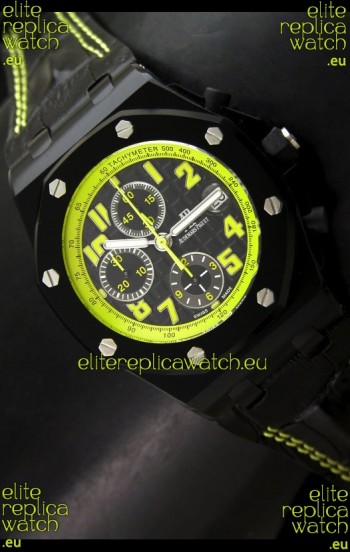 Audemars Piguet Royal Oak Offshore Bumble Bee Edition Watch - Secs hands at 12 O Clock