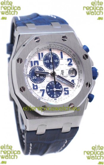 Audemars Piguet Royal Oak Offshore Navy Edition Swiss Watch in White Dial