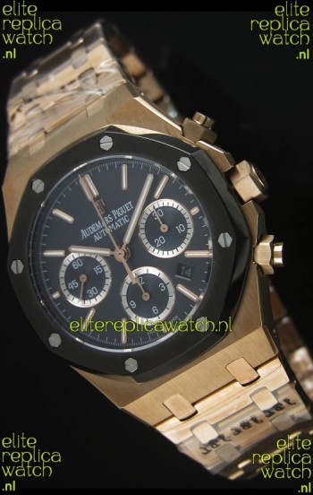Audemars Piguet Royal Oak Rose Gold in Blue Ceramic Dial - 1:1 Mirror Replica