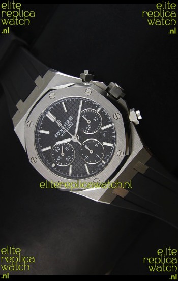 Audemars Piguet Royal Oak Chronograph Watch in Stainless Steel Case Black Dial
