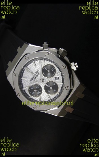 Audemars Piguet Royal Oak Chronograph Watch in Stainless Steel Case White Dial