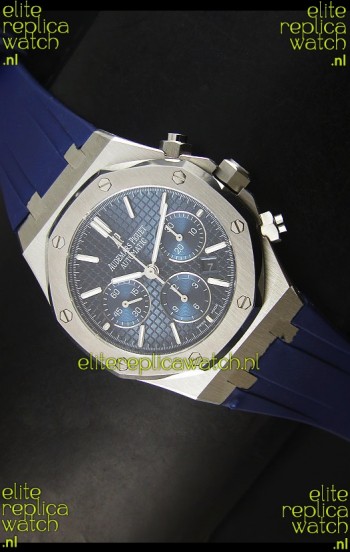 Audemars Piguet Royal Oak Chronograph Watch in Stainless Steel Case Blue Dial