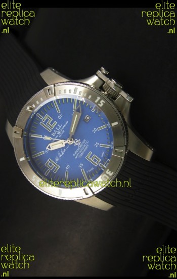 Ball Hydrocarbon Spacemaster Automatic Rubber Strap in Blue Dial - Original Citizen Movement 