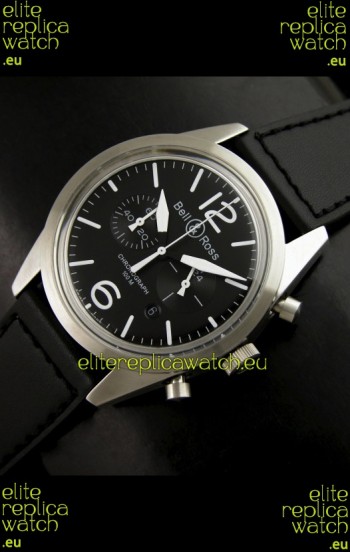 Bell and Ross BR126 Vintage Swiss Quartz Watch in Steel Case