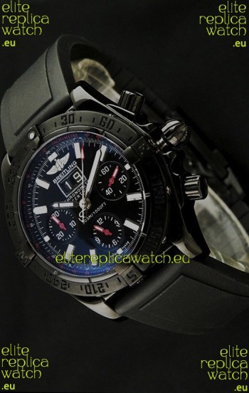 Breitling Blackbird Swiss Replica Watch in PVD Casing Black Dial