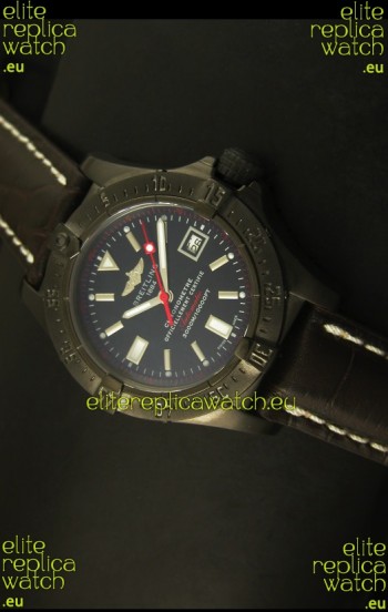 Breitling Seawolf PVD Coated Swiss Watch - Stick Markers