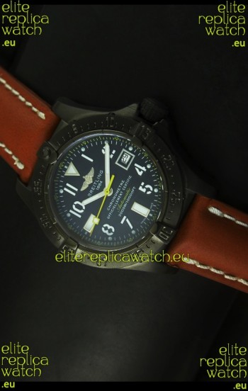 Breitling Seawolf PVD Coated Swiss Watch - Arabic Markers