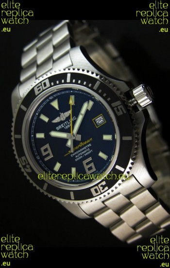 Breitling SuperOcean Abyss Swiss Replica Watch - 1:1 Mirror Replica - 44MM Yellow Markers