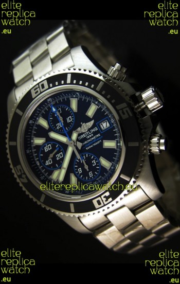 Breitling SuperOcean Abyss Swiss Chronograph Replica Watch - 1:1 Mirror Replica - 44MM Blue Markers