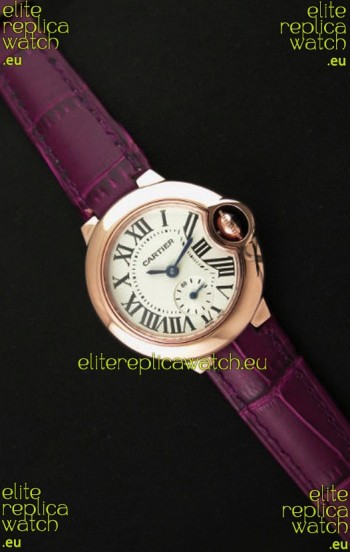 Cartier Swiss Ladies Replica Watch in Rose Gold Casing