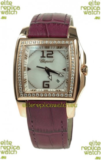 Chopard Two O Ten Ladies Swiss Replica Watch in Pink Strap