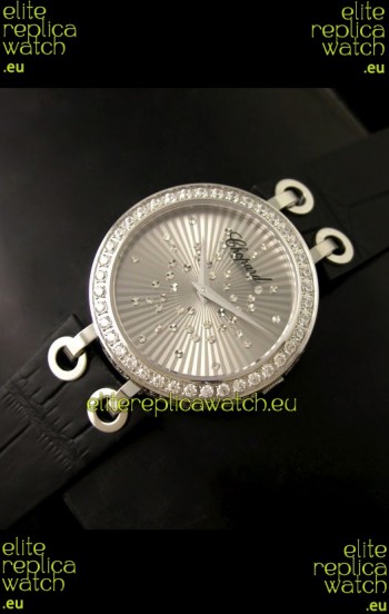 Chopard Xtravaganza Ladies Japanese Replica Watch in Silver Dial