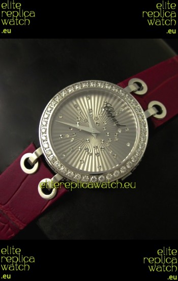 Chopard Xtravaganza Ladies Japanese Replica Watch in Silver Dial
