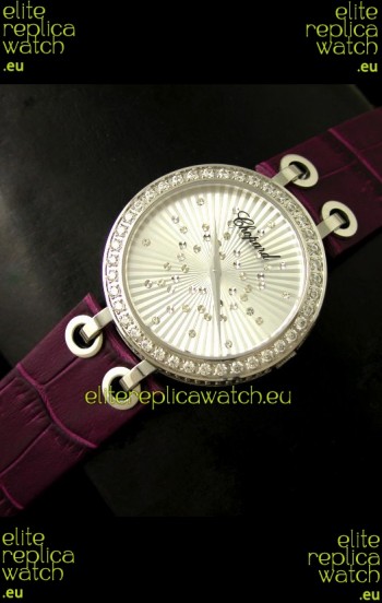 Chopard Xtravaganza Ladies Japanese Replica Watch in Silver Dial