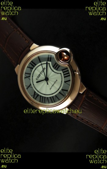 Ballon De Cartier Swiss Replica Watch in Rose Gold - 1:1 Mirror Replica 