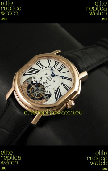 Daniel Roth Classic Tourbillon Swiss Watch in Rose Gold Case